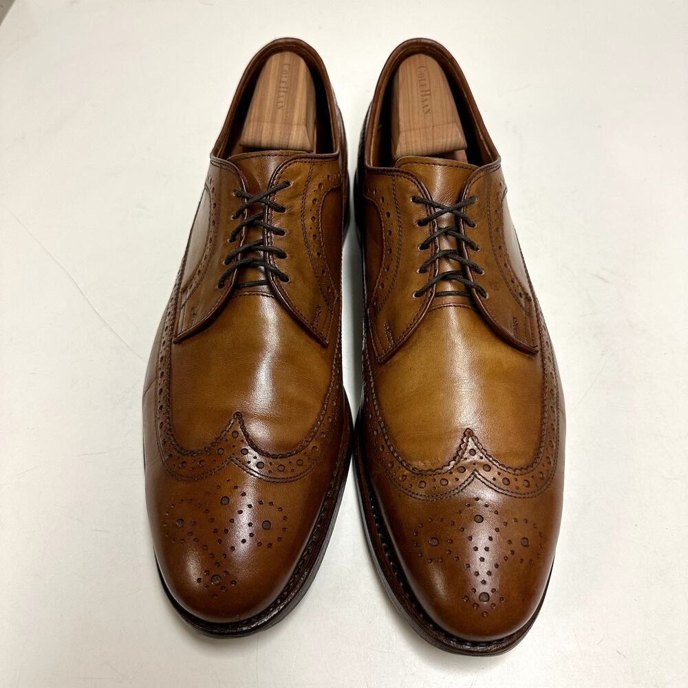 EXCELLENT Allen Edmonds x Ralph Lauren Brown Calf Longwing UNWORN HEELS USA 11.5
